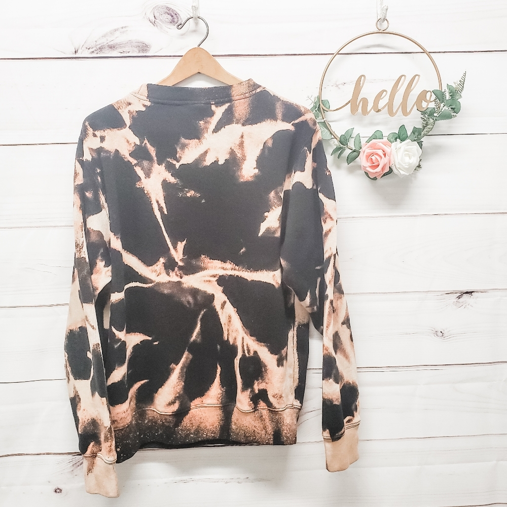 Custom bleached distressed sweatshirt Mens/Womens - Picture 3 of 7
